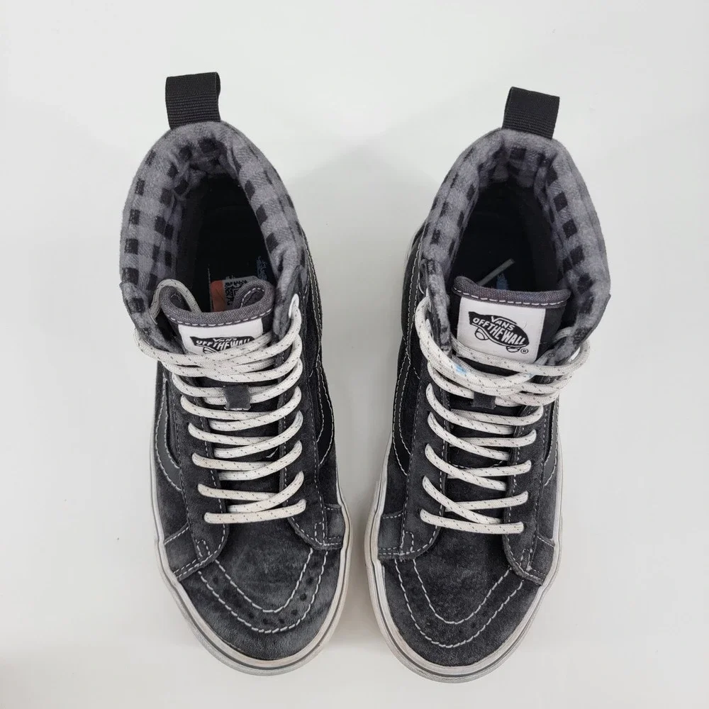 Vans Sk8-Hi MTE-1 Sneakers Mens 3.5 Womens 5 Grey Plaid Suede Weatherproof